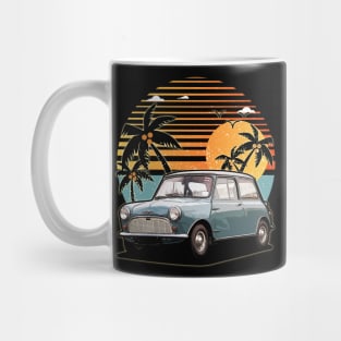 BMC Mini 1959 car sunset Mug